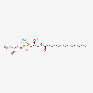 molecular formula C19H38NaO9P B12070127 sodium;2,3-dihydroxypropyl [(2R)-2-hydroxy-3-tridecanoyloxypropyl] phosphate 
