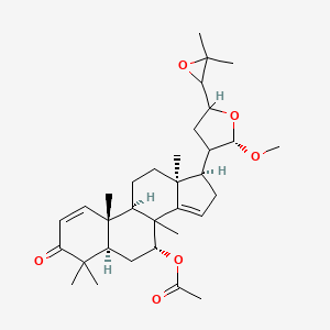 molecular formula C33H48O6 B1207015 [(5R,7R,9R,10R,13S,17R)-17-[(2S)-5-(3,3-dimethyloxiran-2-yl)-2-methoxyoxolan-3-yl]-4,4,8,10,13-pentamethyl-3-oxo-5,6,7,9,11,12,16,17-octahydrocyclopenta[a]phenanthren-7-yl] acetate 