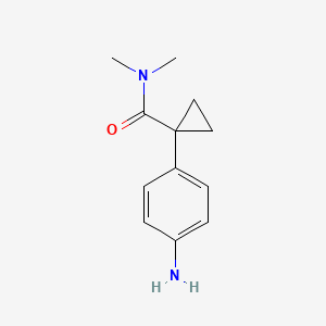 molecular formula C12H16N2O B12070164 1-(4-Aminophenyl)-N,N-dimethylcyclopropanecarboxamide 