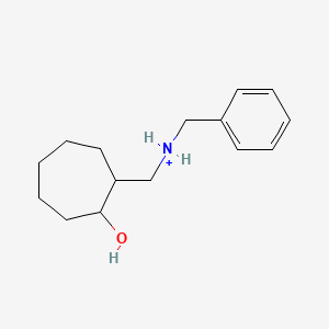 molecular formula C15H24NO+ B12070175 Cycloheptanol, 2-[[(phenylmethyl)amino]methyl]-, cis- 