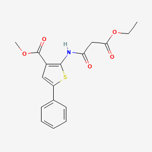 molecular formula C17H17NO5S B12070183 Methyl 2-(3-ethoxy-3-oxopropanamido)-5-phenylthiophene-3-carboxylate 
