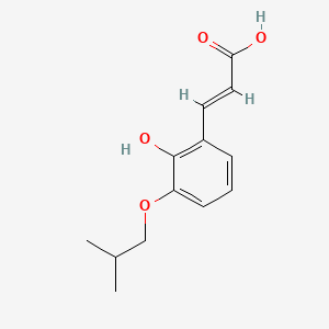 molecular formula C13H16O4 B12070191 3-[2-Hydroxy(2-methylpropoxy)phenyl]acrylic acid CAS No. 98510-78-2