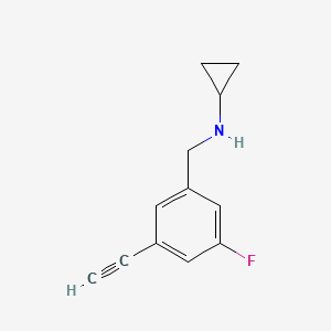molecular formula C12H12FN B12070207 Cyclopropyl-(3-ethynyl-5-fluoro-benzyl)-amine 