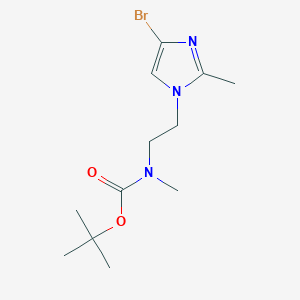 molecular formula C12H20BrN3O2 B12070239 tert-Butyl N-[2-(4-bromo-2-methyl-imidazol-1-yl)ethyl]-N-methyl-carbamate 