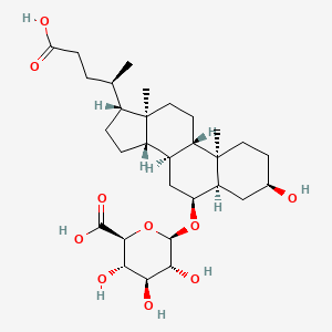 molecular formula C30H48O10 B1207027 Hyodeoxycholate-6-O-glucuronide CAS No. 76060-17-8