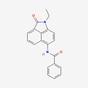 molecular formula C20H16N2O2 B1207029 N-(1-ethyl-2-oxo-6-benzo[cd]indolyl)benzamide 