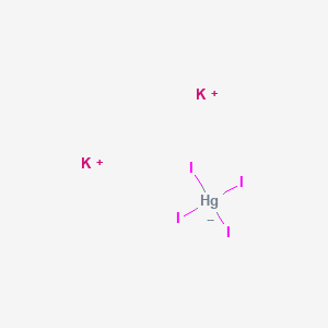 molecular formula K2HgI4<br>HgI4K2 B1207038 Potassium mercuric iodide CAS No. 7783-33-7