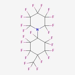 molecular formula C12F23N B1207044 1-[1,2,2,3,3,4,5,5,6,6-Decafluoro-4-(trifluoromethyl)cyclohexyl]-2,2,3,3,4,4,5,5,6,6-decafluoropiperidine CAS No. 86630-50-4