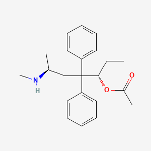 molecular formula C22H29NO2 B1207045 Noracymethadol, (-)- CAS No. 43033-71-2