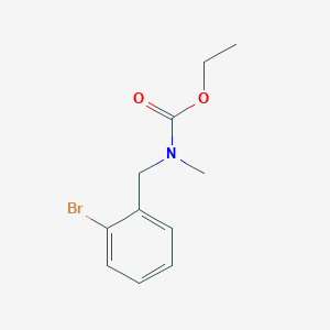 molecular formula C11H14BrNO2 B12070458 ethyl N-[(2-bromophenyl)methyl]-N-methylcarbamate 