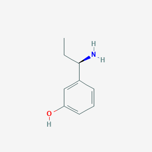 molecular formula C9H13NO B12070520 (R)-3-(1-Aminopropyl)phenol CAS No. 856758-60-6