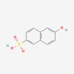 molecular formula C10H8O4S B1207053 2-萘酚-6-磺酸 CAS No. 93-01-6