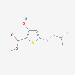 molecular formula C10H14O3S2 B12070562 Methyl 3-hydroxy-5-(isobutylthio)thiophene-2-carboxylate 
