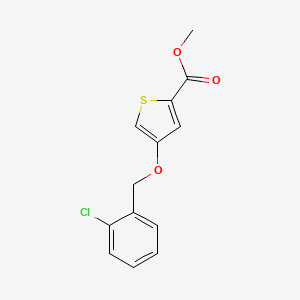 molecular formula C13H11ClO3S B12070576 Methyl 4-((2-chlorobenzyl)oxy)thiophene-2-carboxylate 