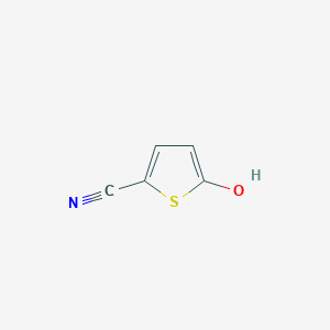 molecular formula C5H3NOS B12070647 2-Thiophenecarbonitrile, 5-hydroxy- CAS No. 550379-22-1