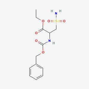 molecular formula C13H18N2O6S B1207067 Ethyl 2-{[(benzyloxy)carbonyl]amino}-3-sulfamoylpropanoate CAS No. 5466-60-4