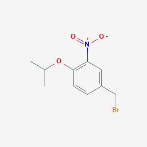 molecular formula C10H12BrNO3 B12070684 4-Bromomethyl-1-isopropoxy-2-nitro-benzene 