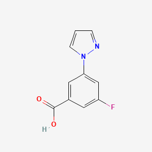 molecular formula C10H7FN2O2 B12070718 3-Fluoro-5-(1H-pyrazol-1-yl)benzoic acid 