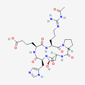 molecular formula C29H42N10O9 B1207087 Argadin CAS No. 289665-92-5
