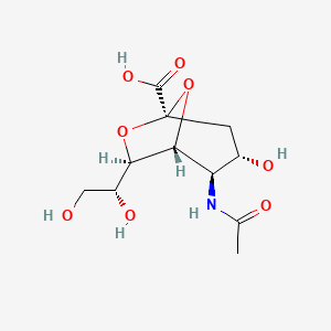 molecular formula C11H17NO8 B1207088 N-acetyl-2,7-anhydro-alpha-neuraminic acid 