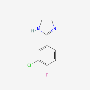 molecular formula C9H6ClFN2 B12070880 2-(3-Chloro-4-fluorophenyl)-1h-imidazole 