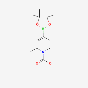 molecular formula C17H30BNO4 B12070956 tert-butyl 2-methyl-4-(4,4,5,5-tetramethyl-1,3,2-dioxaborolan-2-yl)-5,6-dihydropyridine-1(2H)-carboxylate 