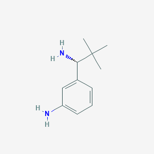 molecular formula C11H18N2 B12071049 (R)-3-(1-amino-2,2-dimethylpropyl)aniline 