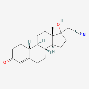 molecular formula C20H27NO2 B1207120 17-Hydroxy-3-oxo-19-norpregn-4-ene-21-nitrile 