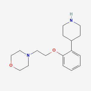 molecular formula C17H26N2O2 B12071242 Morpholine, 4-[2-[2-(4-piperidinyl)phenoxy]ethyl]- 