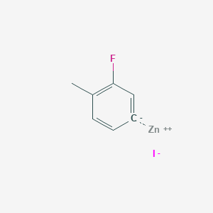 molecular formula C7H6FIZn B12071245 3-Fluoro-4-methylphenylzinc iodide 