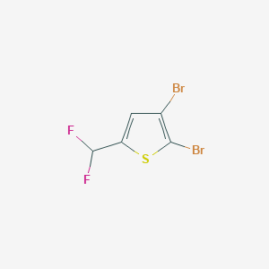 molecular formula C5H2Br2F2S B12071253 Thiophene, 2,3-dibromo-5-(difluoromethyl)- CAS No. 2149589-79-5