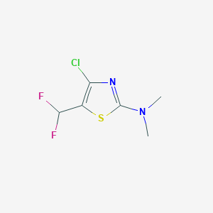 molecular formula C6H7ClF2N2S B12071271 2-Thiazolamine, 4-chloro-5-(difluoromethyl)-N,N-dimethyl- CAS No. 2149589-89-7