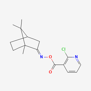molecular formula C16H19ClN2O2 B12071297 2-Chloro-3-({[(1,7,7-trimethylbicyclo[2.2.1]hept-2-ylidene)amino]oxy}carbonyl)pyridine CAS No. 1980007-87-1
