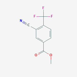 molecular formula C10H6F3NO2 B12071329 Methyl 3-cyano-4-(trifluoromethyl)benzoate 