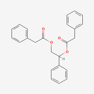 molecular formula C24H22O4 B12071391 Benzeneacetic acid, 1-phenyl-1,2-ethanediyl ester CAS No. 7717-62-6