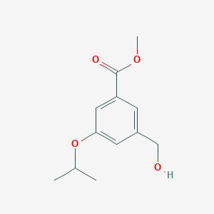 molecular formula C12H16O4 B12071415 Benzoic acid, 3-(hydroxymethyl)-5-(1-methylethoxy)-, methyl ester 