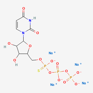 molecular formula C9H11N2Na4O14P3S B12071440 Uridine 5'-O-(1-thiotriphosphate) lithium salt-100mM aqueous solution 