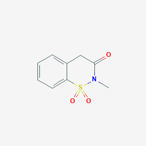 molecular formula C9H9NO3S B1207146 2-Methyl-2H-1,2-benzothiazin-3(4H)-one 1,1-dioxide CAS No. 29209-01-6