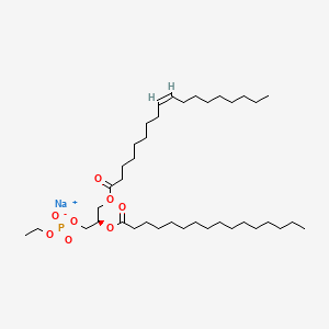 molecular formula C39H74NaO8P B12071479 sodium;ethyl [(2R)-2-hexadecanoyloxy-3-[(Z)-octadec-9-enoyl]oxypropyl] phosphate 