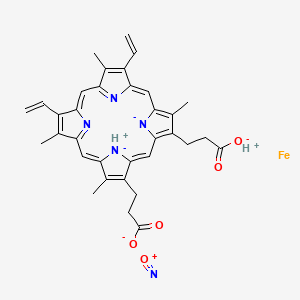 molecular formula C34H32FeN5O5- B1207150 Nitrosoheme CAS No. 54854-55-6