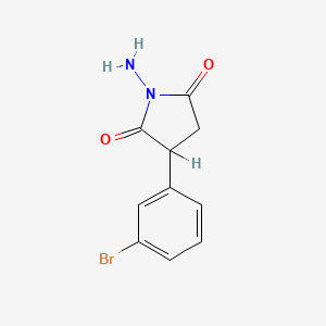 molecular formula C10H9BrN2O2 B1207156 N-Amino-3-bromophenylsuccinimide CAS No. 66064-11-7