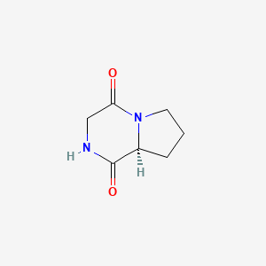 molecular formula C7H10N2O2 B1207160 Cyclo-(Pro-Gly) CAS No. 97011-16-0