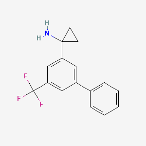 molecular formula C16H14F3N B12071600 1-(5-(Trifluoromethyl)-[1,1'-biphenyl]-3-yl)cyclopropanamine 