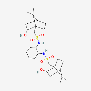 molecular formula C26H46N2O6S2 B12071603 N,N'-(1S,2S)-1,2-Cyclohexanediylbis[2-hydroxy-7,7-dimethyl-(1r,1'r,2s,2's,4s,4's)-bicyclo[2.2.1]heptane-1-methanesulfonamide] 