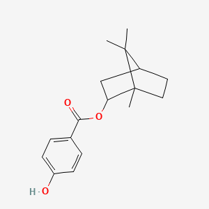 molecular formula C17H22O3 B12071620 (1,7,7-trimethyl-2-bicyclo[2.2.1]heptanyl) 4-hydroxybenzoate 