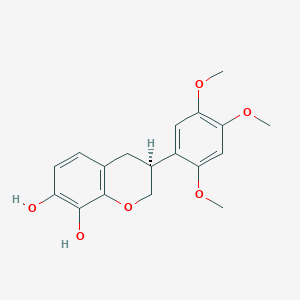 molecular formula C18H20O6 B1207164 7,8-Dihydroxy-2',4',5'-trimethoxyisoflavan CAS No. 140455-97-6