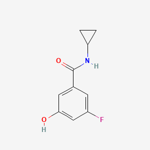 molecular formula C10H10FNO2 B12071744 N-cyclopropyl-3-fluoro-5-hydroxybenzamide 