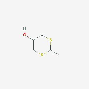 molecular formula C5H10OS2 B12071759 2-Methyl-1,3-dithian-5-ol CAS No. 92748-25-9