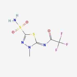Acetamide, N-(5-(aminosulfonyl)-3-methyl-1,3,4-thiadiazol-2(3H)-ylidene)-2,2,2-trifluoro-