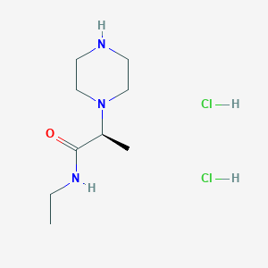 molecular formula C9H21Cl2N3O B12071832 S N-Ethyl-2-piperazin-1-yl-propionamide dihydrochloride 